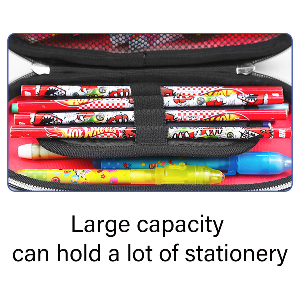 Sports Car Shaped Pencil Case Three Layer EVA Double Zippers