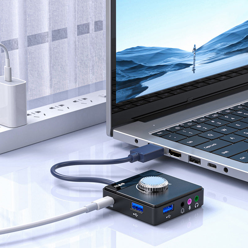 USB External Sound Card with Volume and Mute