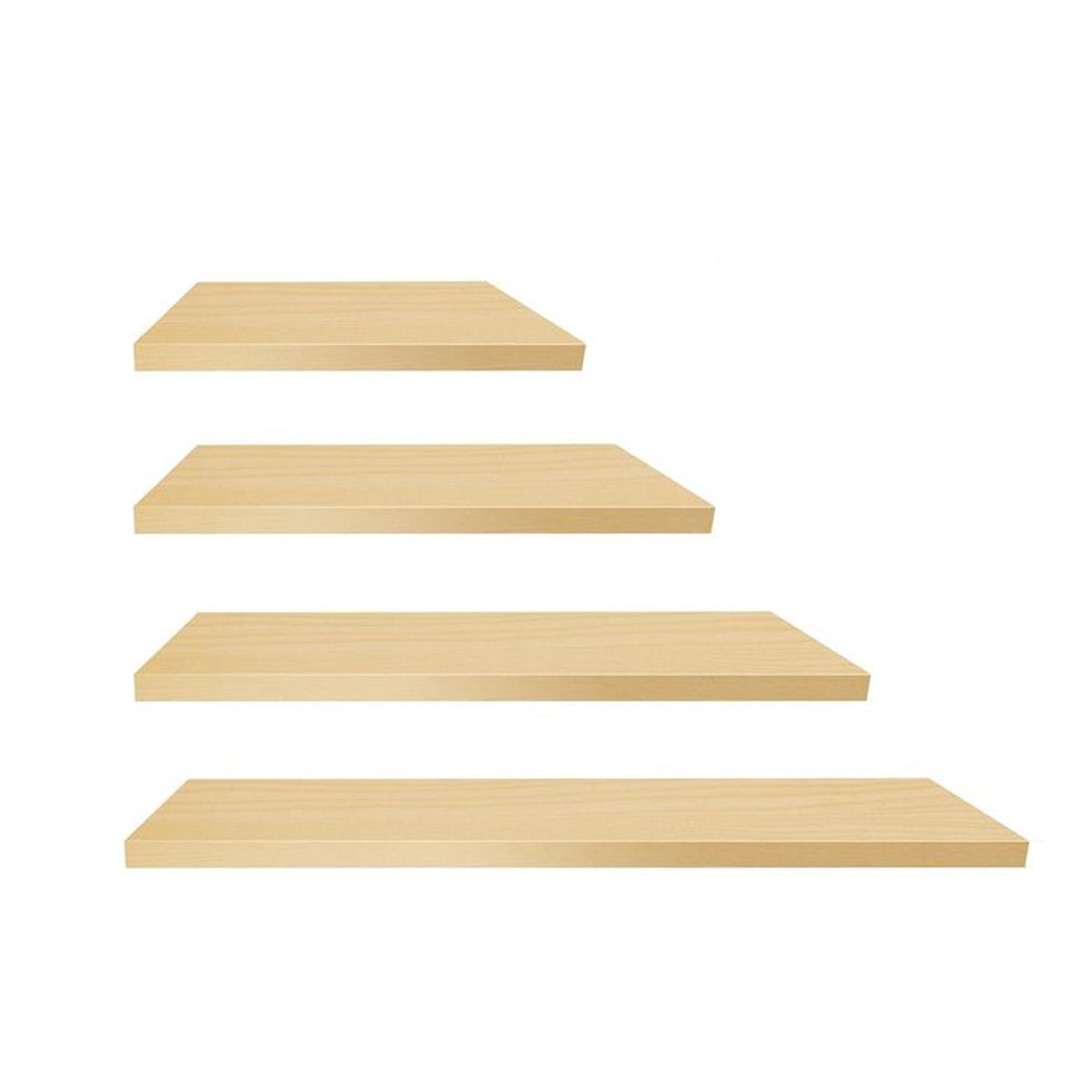 4 Pcs Wall-Mounted Floating Shelves for Home Decor