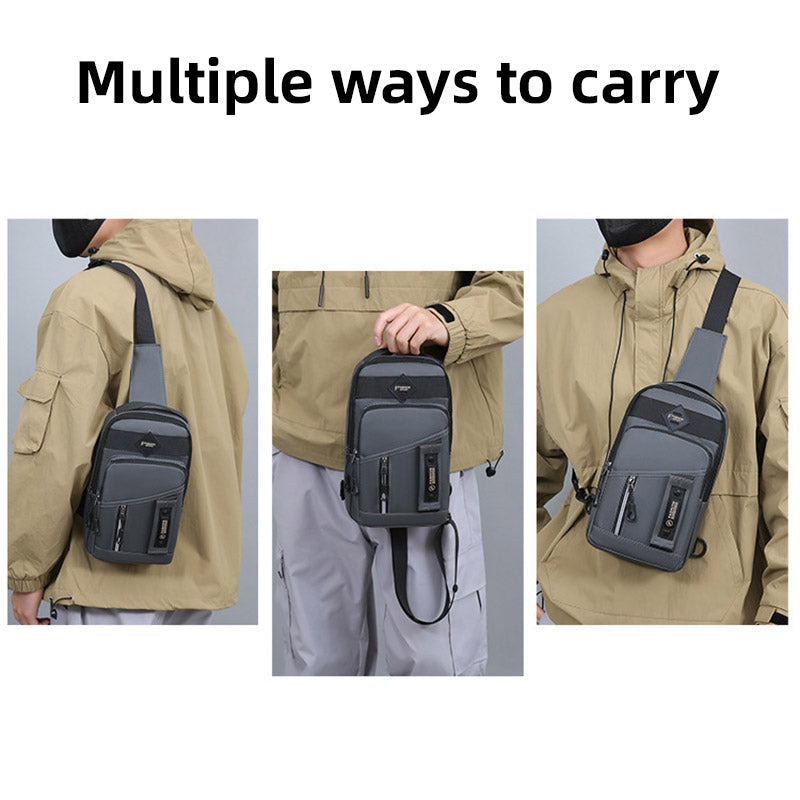 Men's Multifunctional Crossbody Messenger Bag