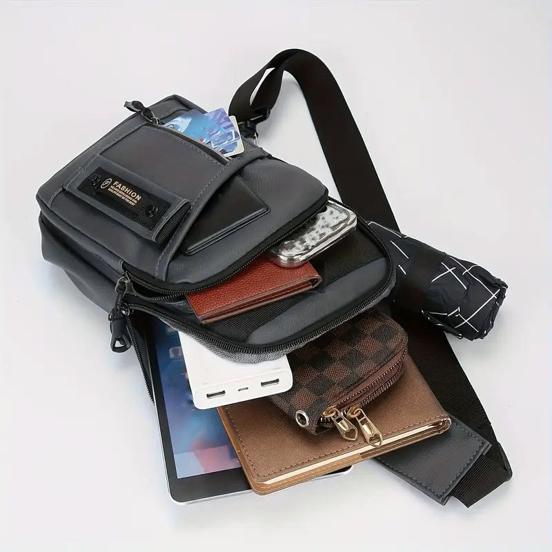 Men's Multifunctional Crossbody Messenger Bag