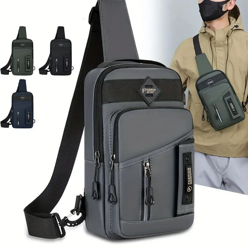 Men's Multifunctional Crossbody Messenger Bag