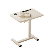 Rolling Bedside Table with Adjustable Height and Foldable Design