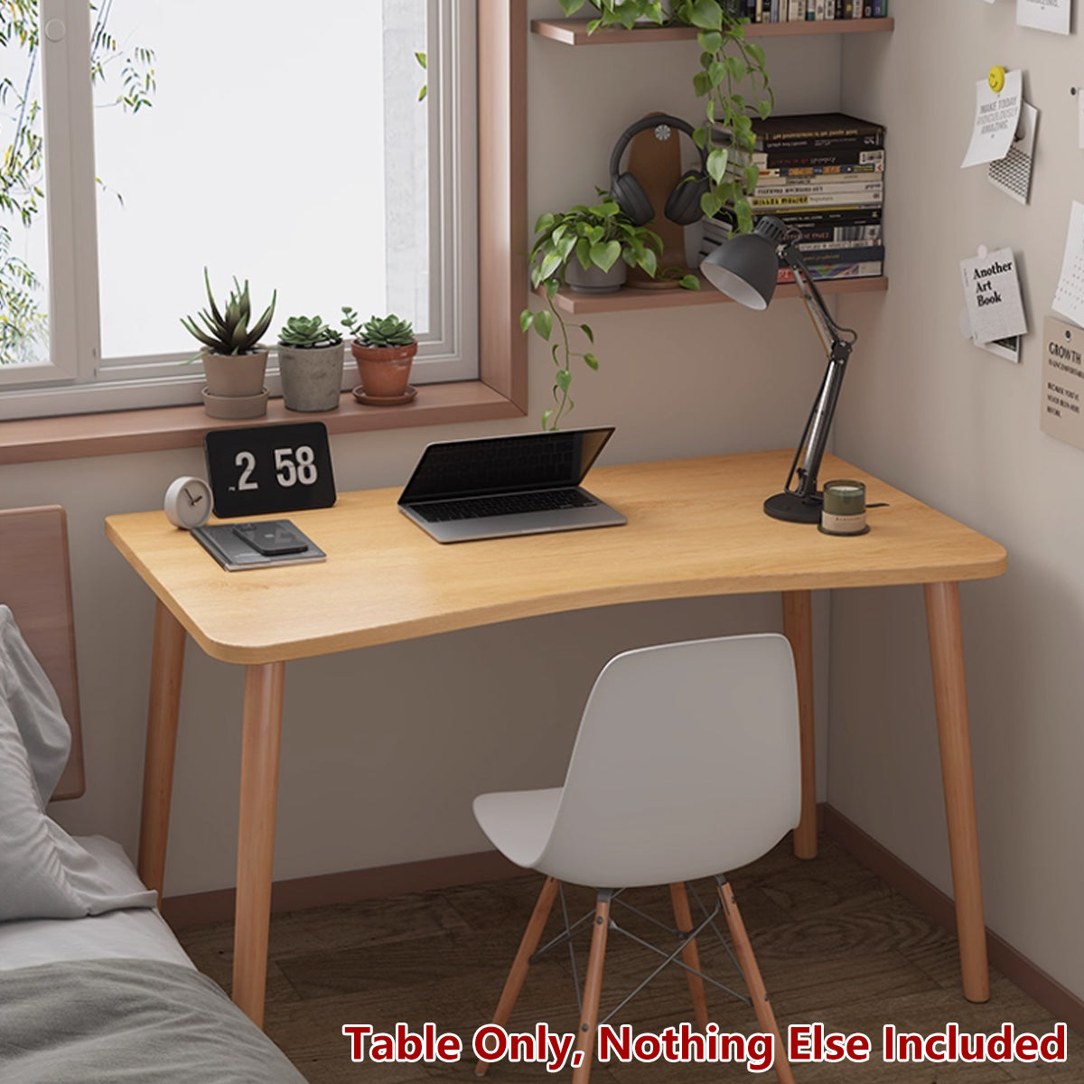 Simple Rectangular Computer Desk Home Office Study Desk 80 × 40 cm