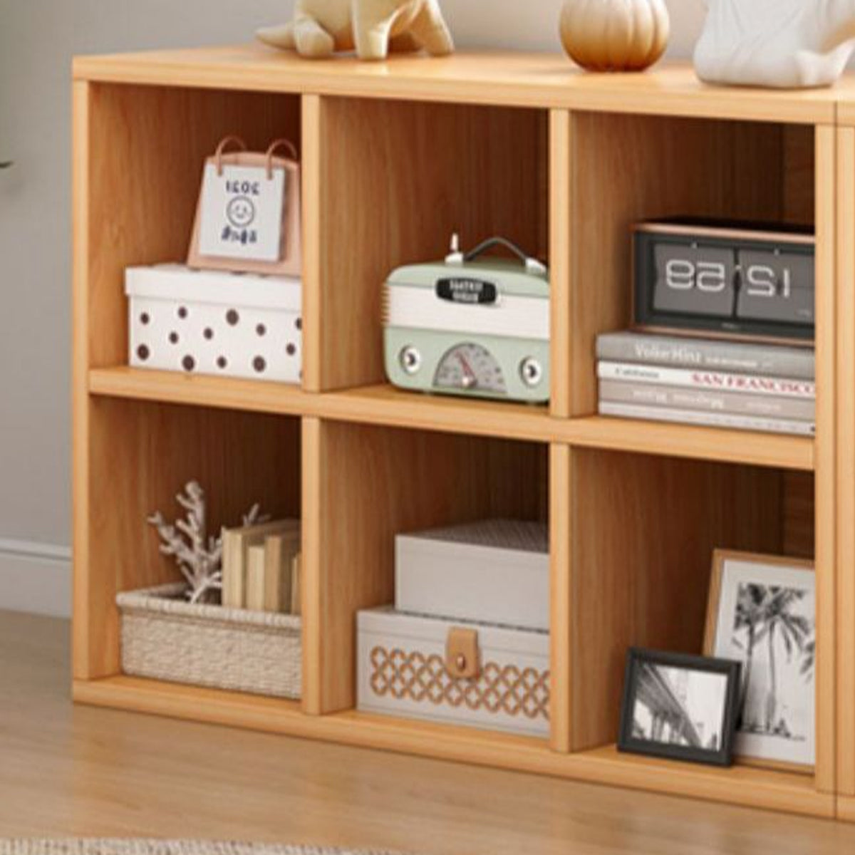 Open Shelf Bookcase with Spacious Compartments