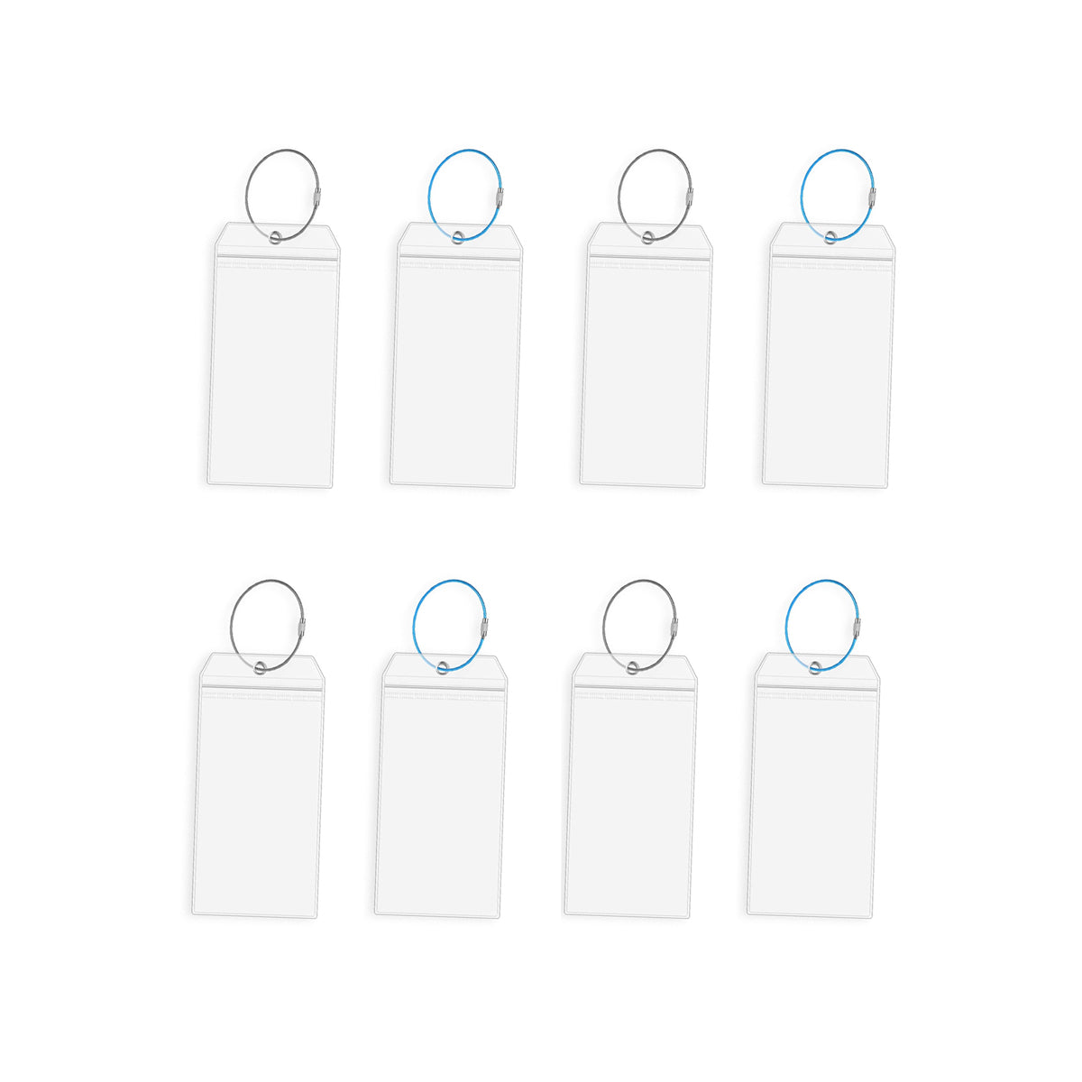 Cruise Ship Luggage Tags Zip Pouch Steel Cable