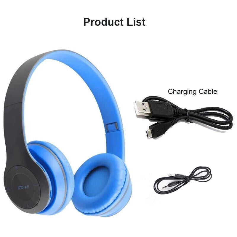 Wireless Bluetooth 5.3 Headphones with Mic Pads