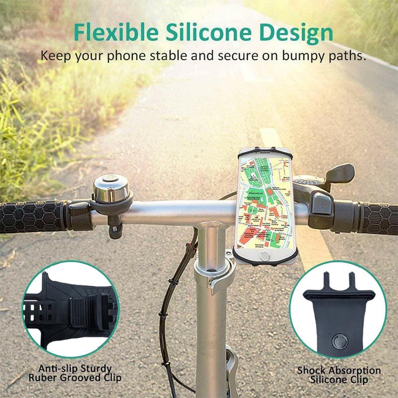 Silicone Bike Phone Mount with 360 Rotation