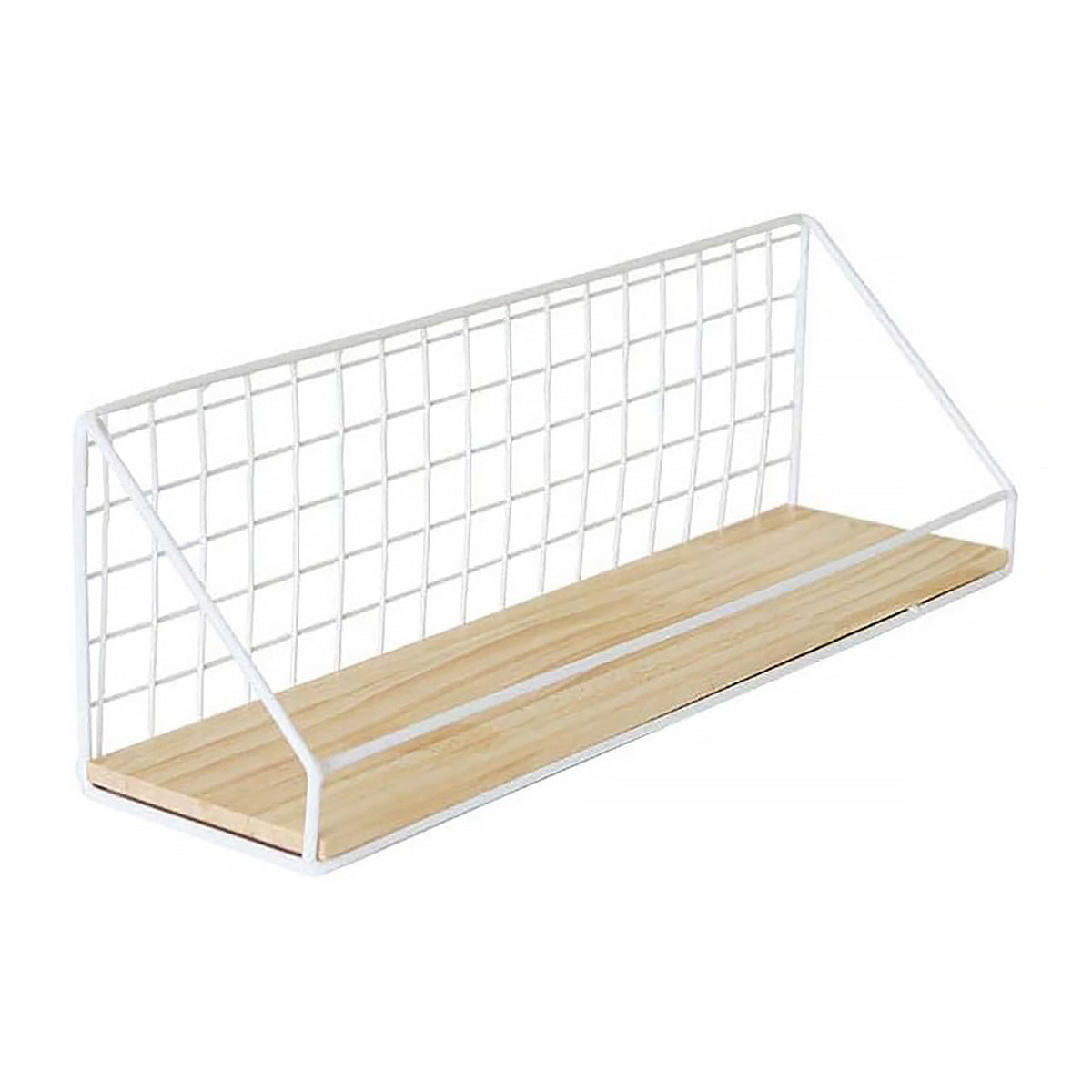 Wall Mounted Iron Storage Rack with Hooks and Tissue Holder