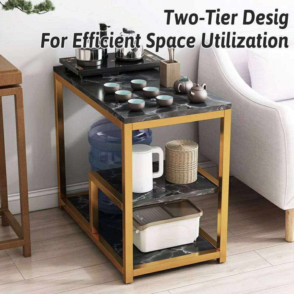 Marble Coffee Table Nesting Sofa Side Bed End Table