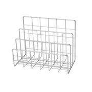 Three Layer Iron Document Organiser Rack Space Saving Silver Finish