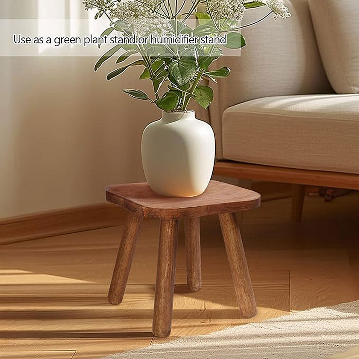 Solid Wood Short Stool for Kids Smooth Edges