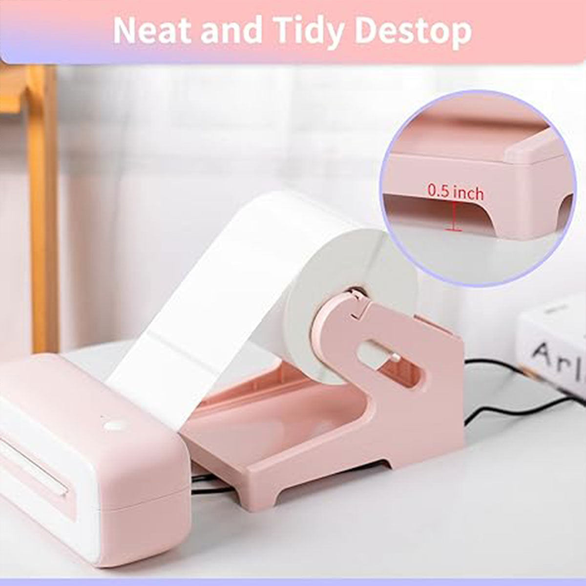 Pink Label Paper Holder Organizer Stand for Office Desk
