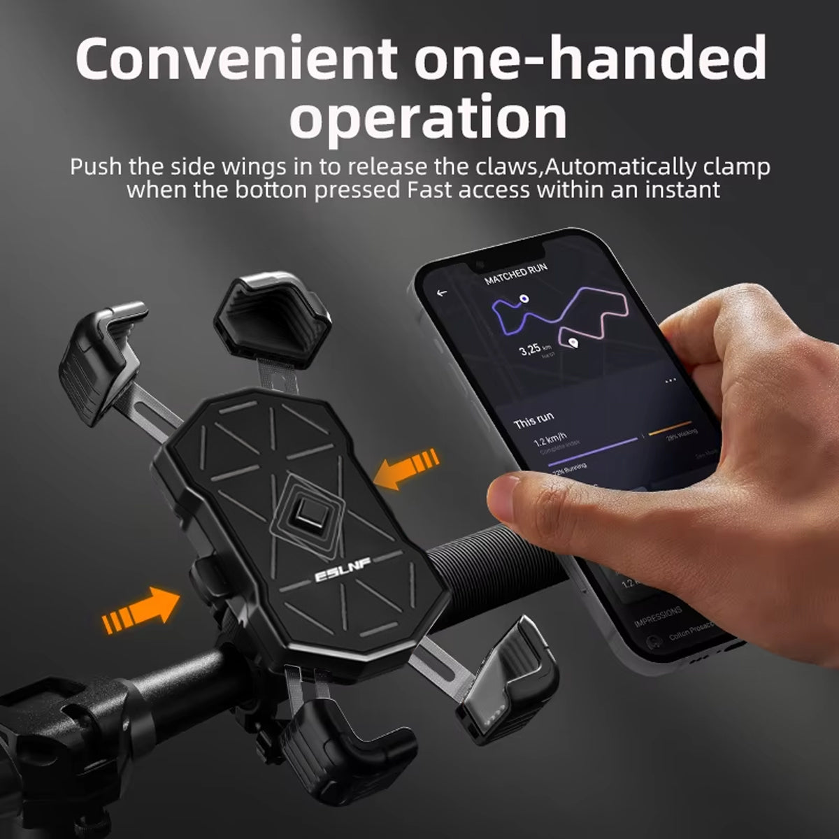 360 Degree Phone Holder with Handlebar Mount for Bike