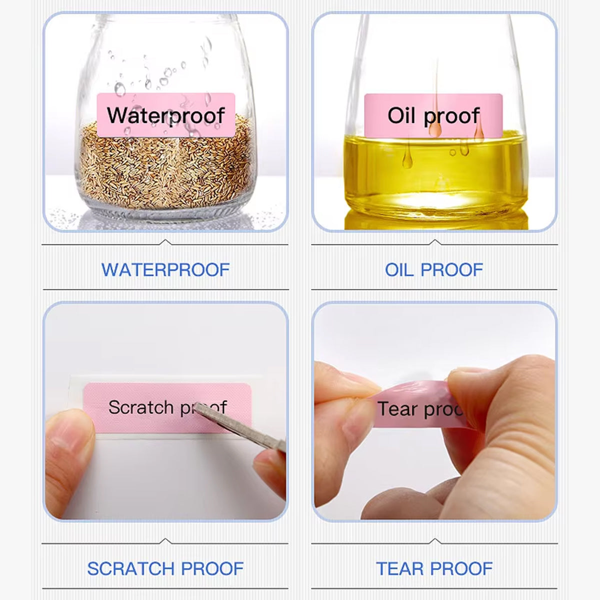 2 Rolls Square Thermal Label Paper 15mm x 4m for Barcode Printing
