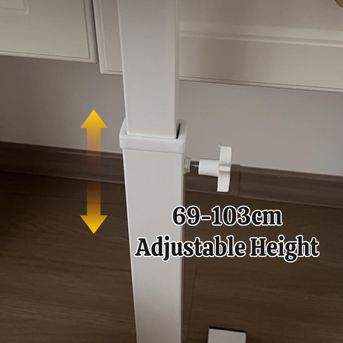 Mobile Computer Desk Adjustable Height Table for Home Office Use