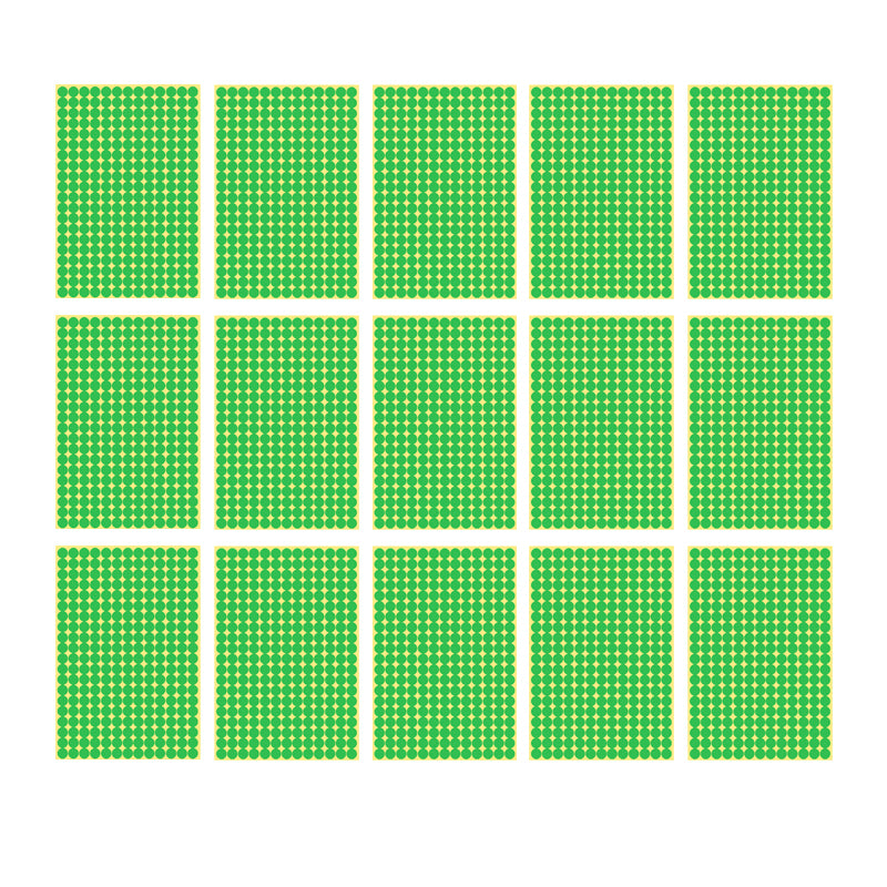 8mm Round Sticker Dots Adhesive Labels 1/5/15 Sheets