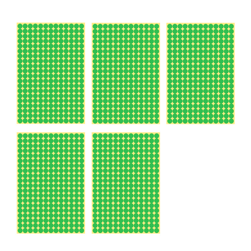 8mm Round Sticker Dots Adhesive Labels 1/5/15 Sheets