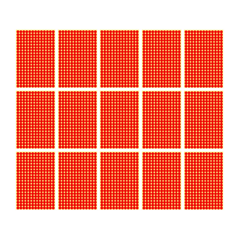 8mm Round Sticker Dots Adhesive Labels 1/5/15 Sheets