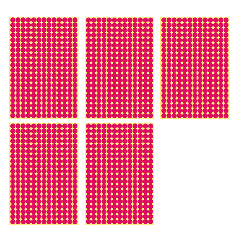 8mm Round Sticker Dots Adhesive Labels 1/5/15 Sheets