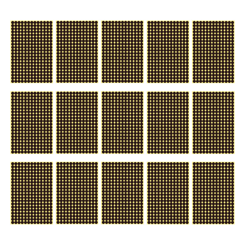 8mm Round Sticker Dots Adhesive Labels 1/5/15 Sheets