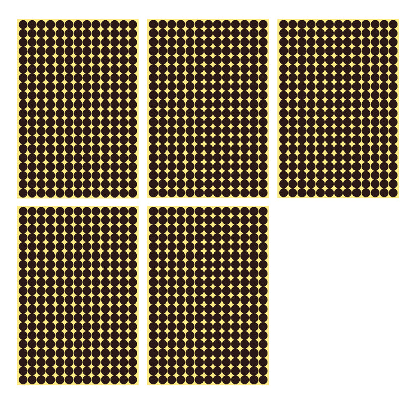 8mm Round Sticker Dots Adhesive Labels 1/5/15 Sheets