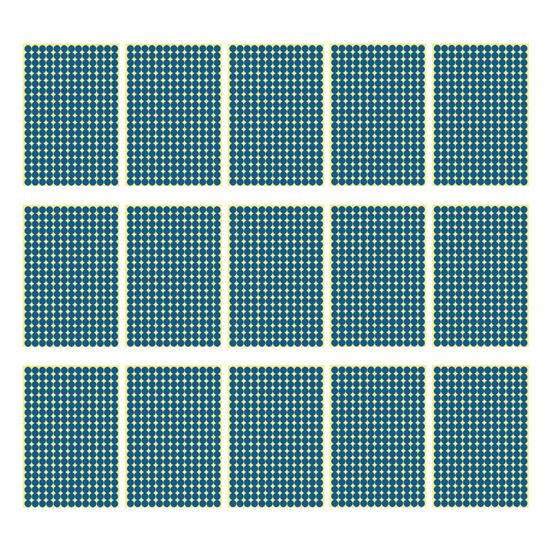 8mm Round Sticker Dots Adhesive Labels 1/5/15 Sheets