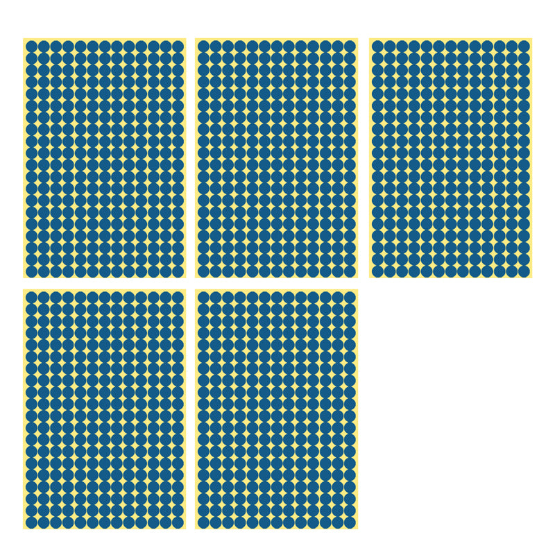 8mm Round Sticker Dots Adhesive Labels 1/5/15 Sheets
