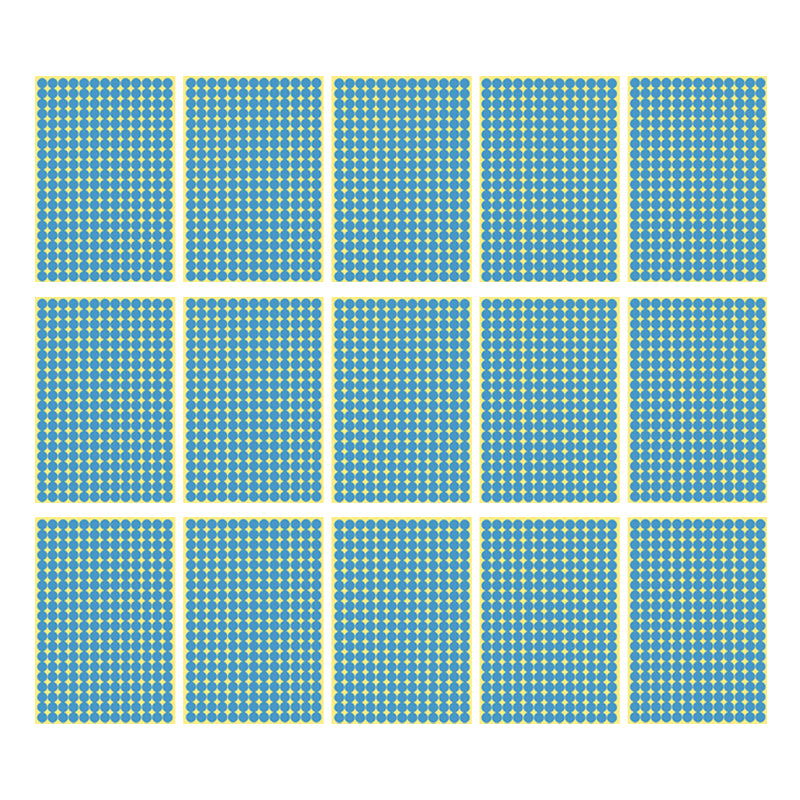 8mm Round Sticker Dots Adhesive Labels 1/5/15 Sheets