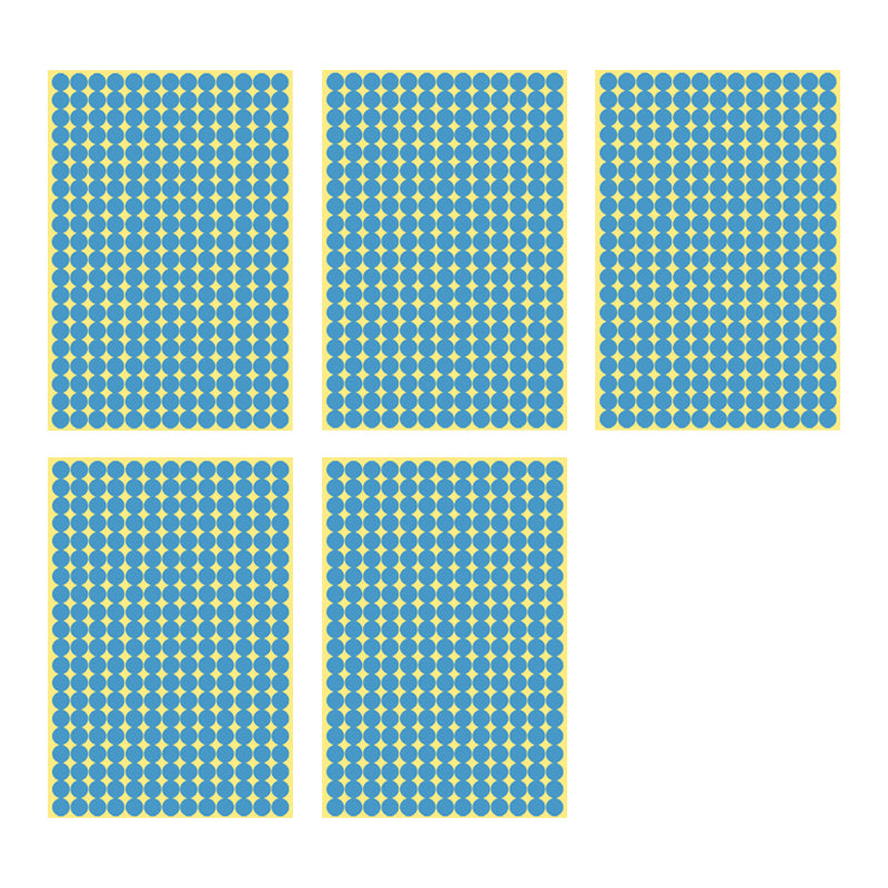 8mm Round Sticker Dots Adhesive Labels 1/5/15 Sheets
