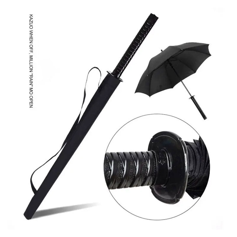 Straight Umbrella with Samurai-Style Handle