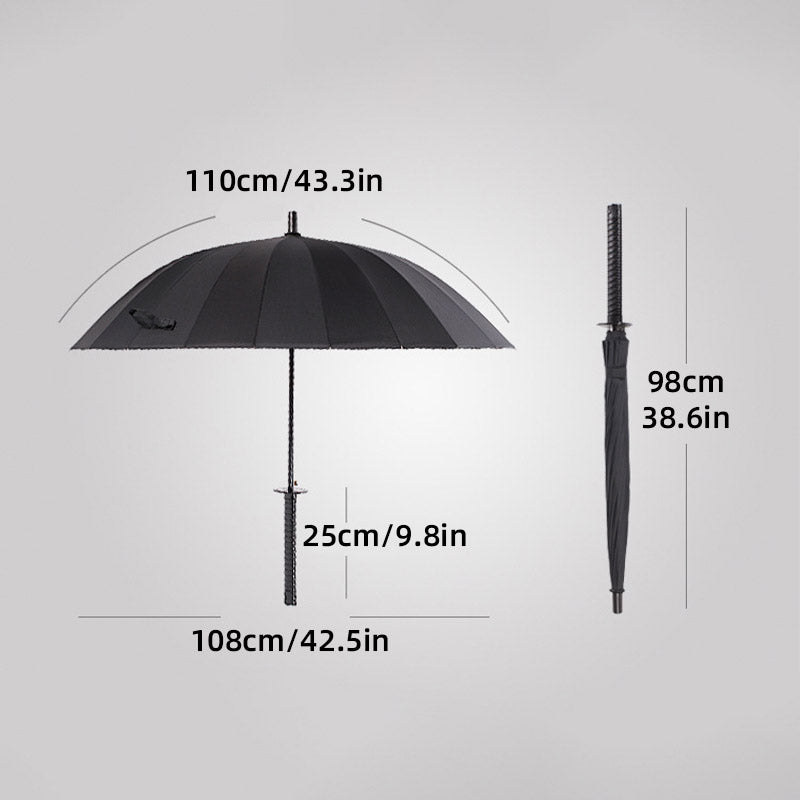 Straight Umbrella with Samurai-Style Handle