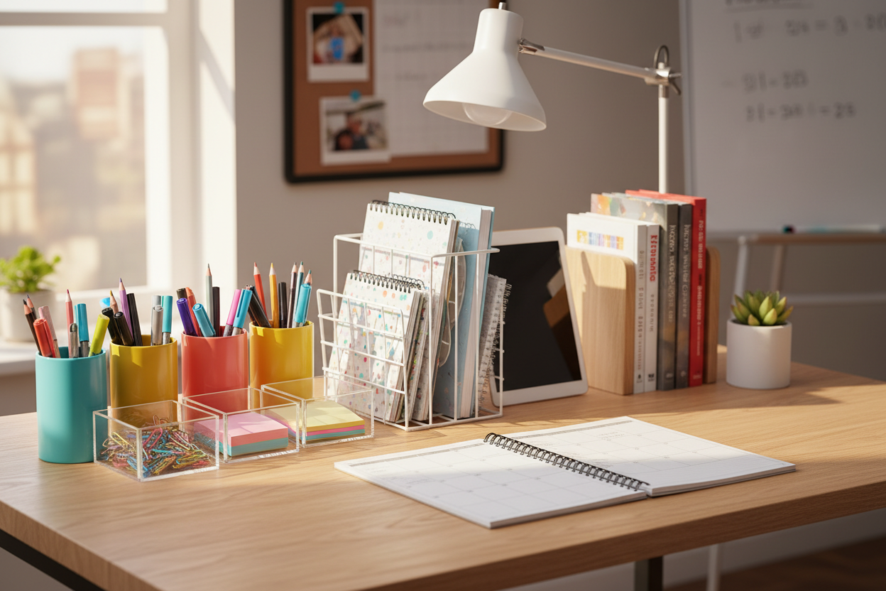 学生桌面收纳场景图