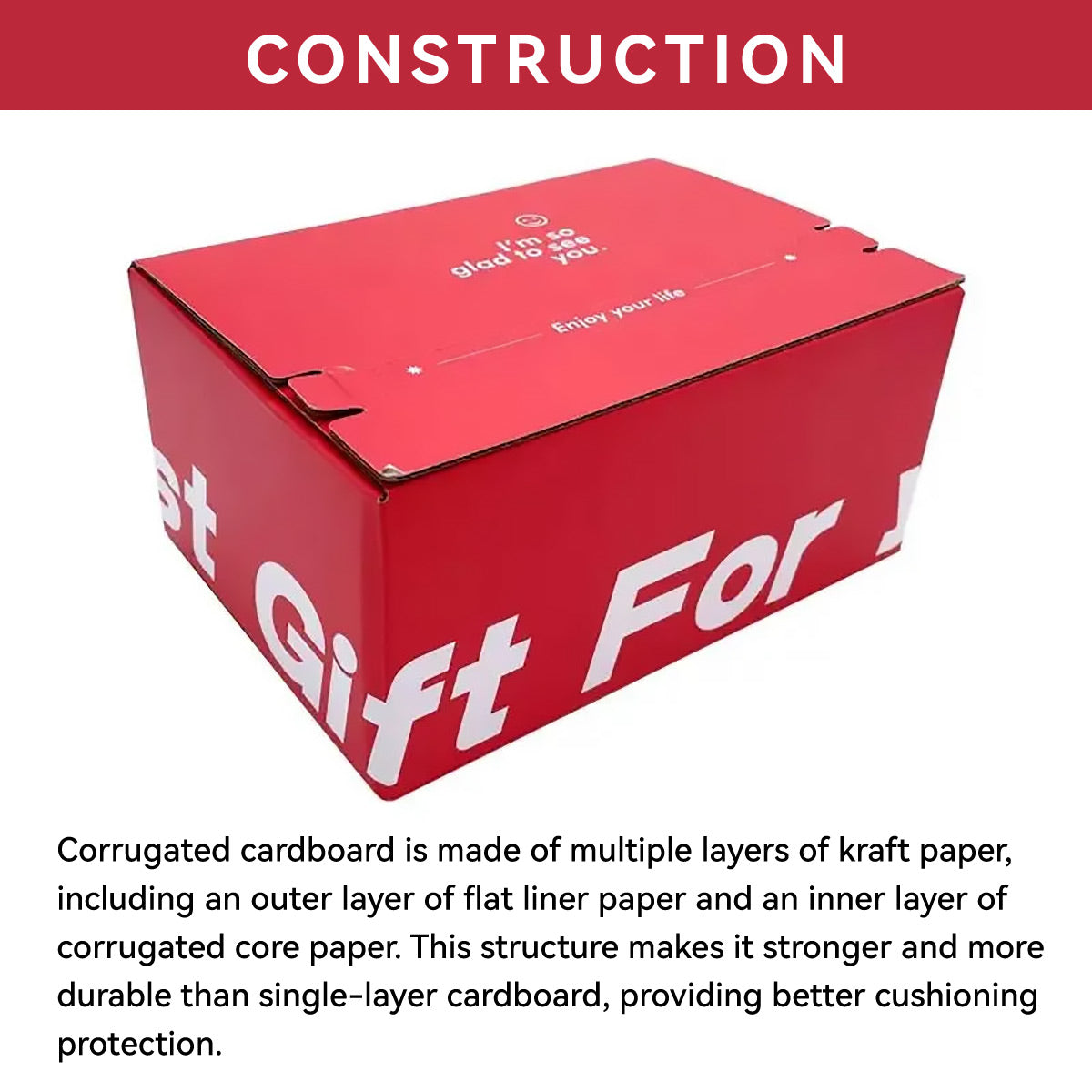 10 Pcs Corrugated Cardboard Boxes with Zipper Closure