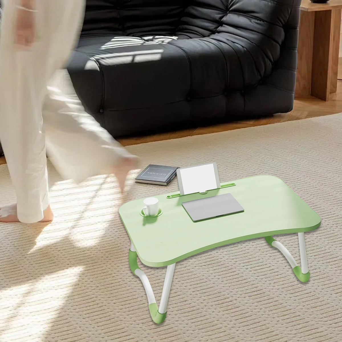 Foldable Bedside Small Table for Laptop and Books Use
