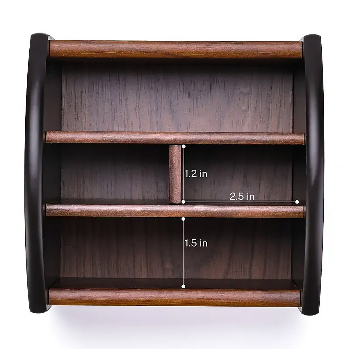 360° Rotating Wooden Desktop Storage Box