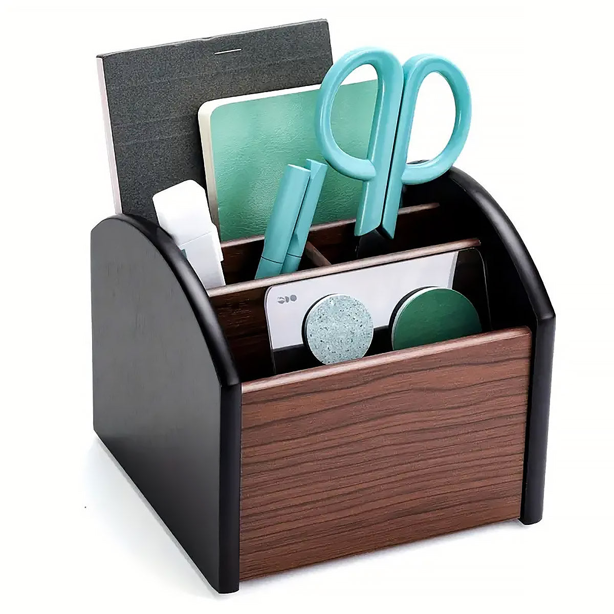 360° Rotating Wooden Desktop Storage Box