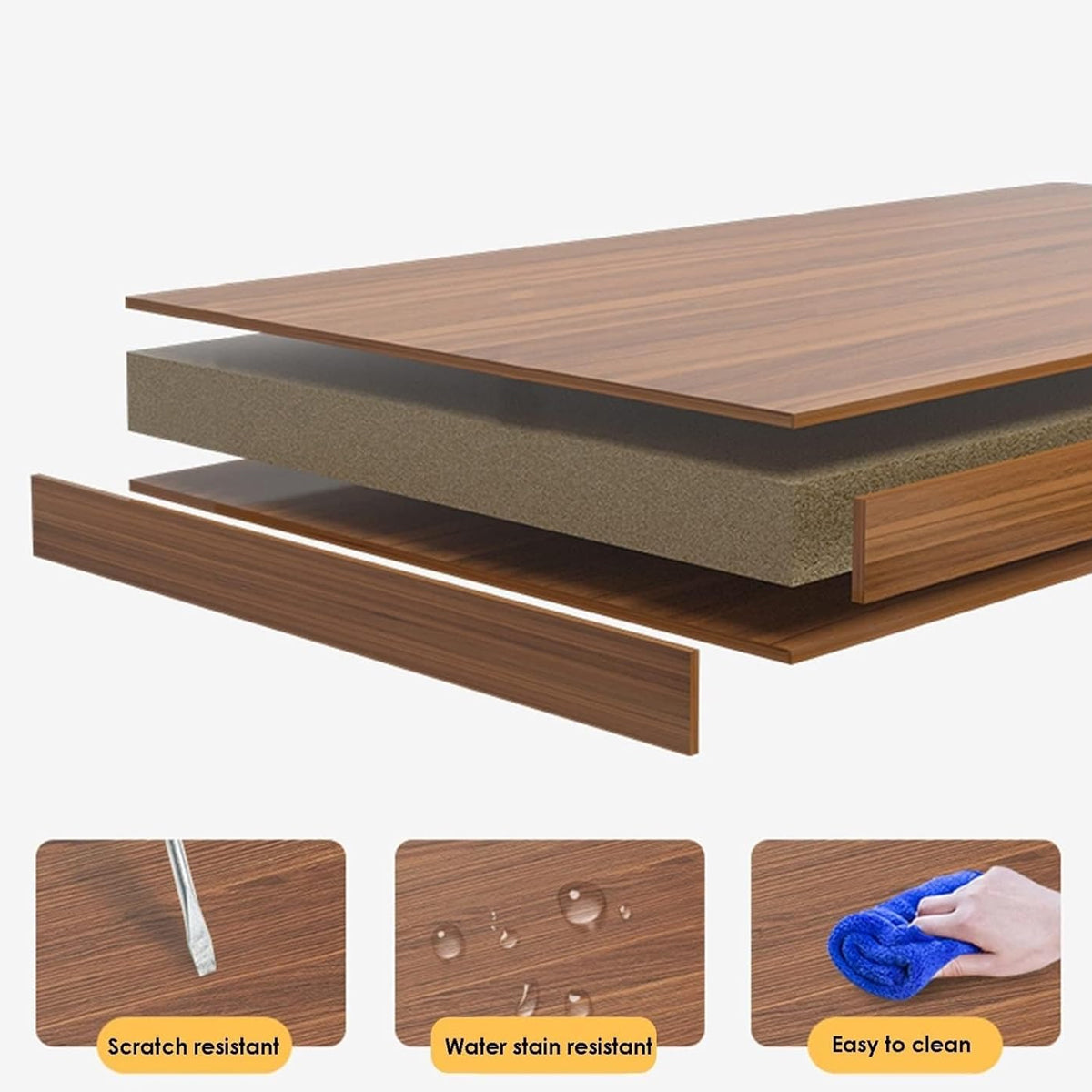 Solid Wood Desktop Shelf Two Tiers for Books Files