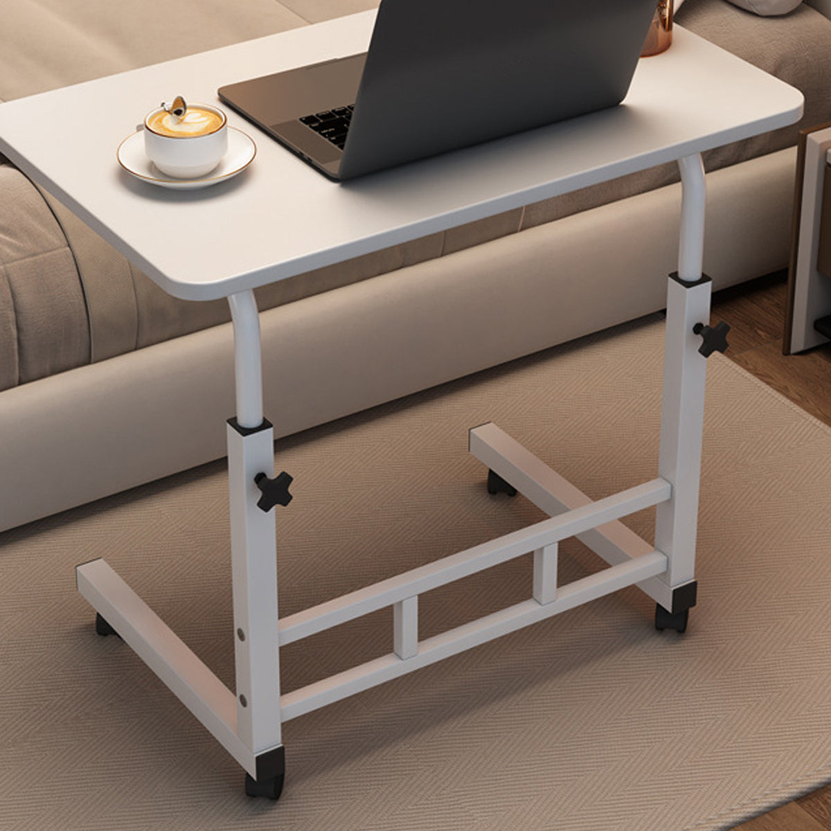 Adjustable Mobile Laptop Desk with Ergonomic Height Design