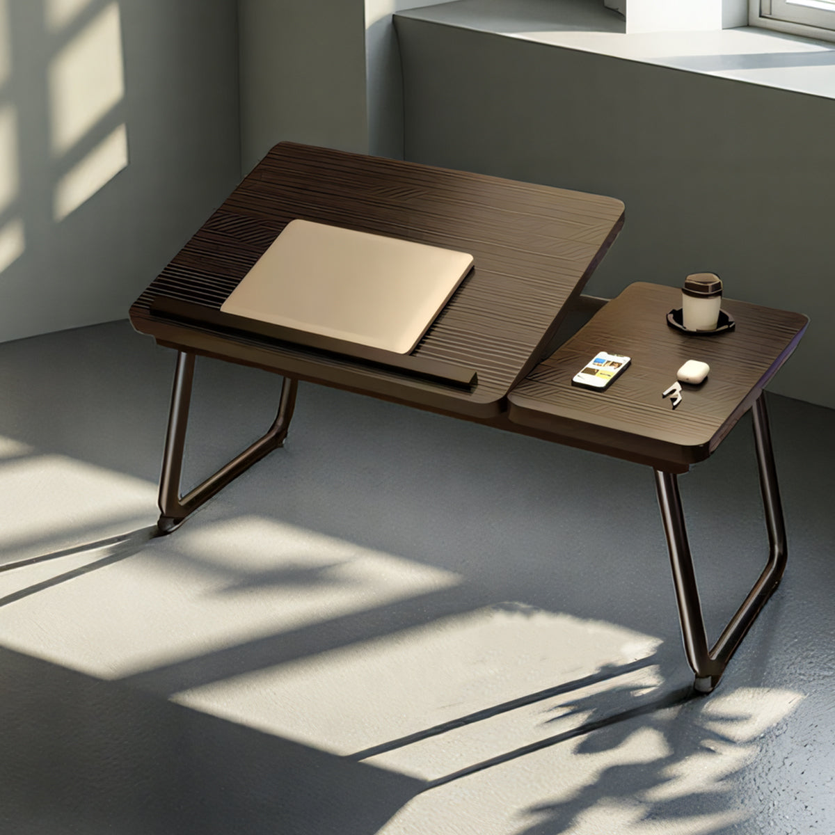 Bedside Table with Folding Tilting Desktop for Home Study