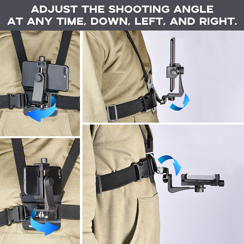 Phone Chest Mount Harness Strap for POV Video