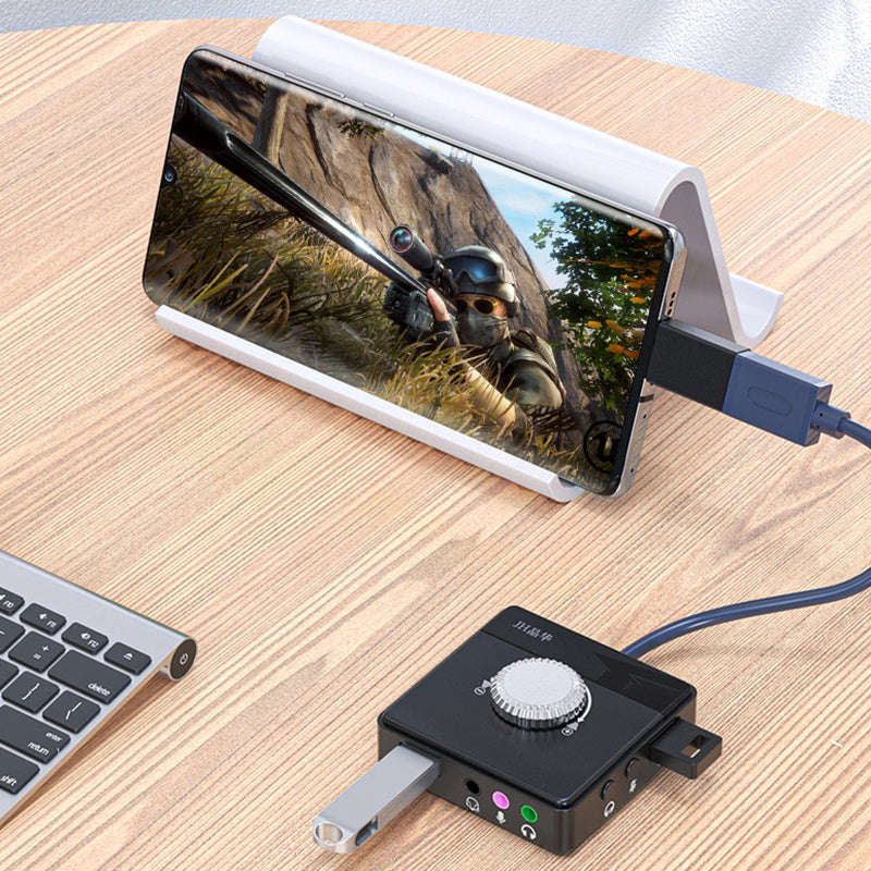 USB External Sound Card with Volume and Mute