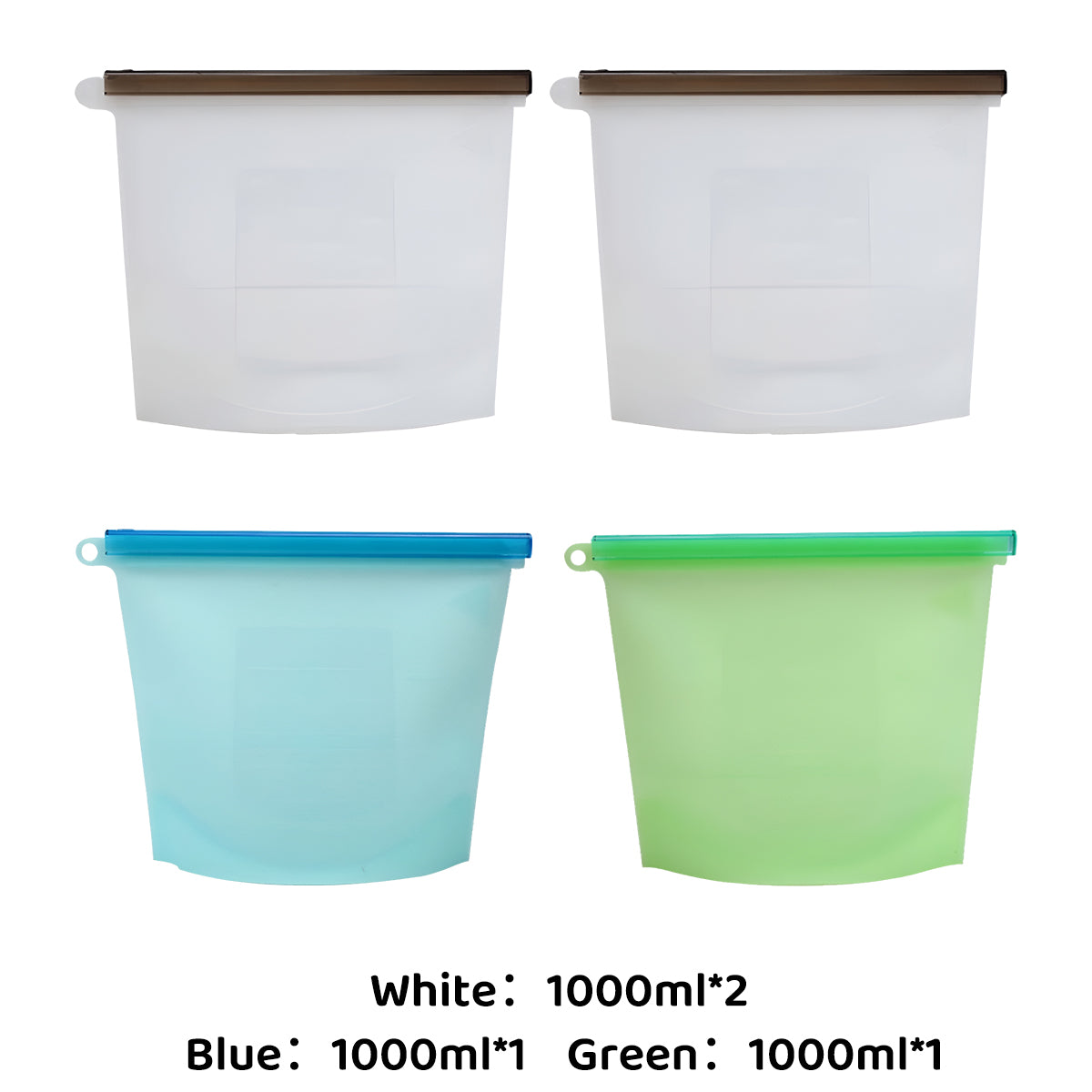 Reusable Silicone Food Storage Bags Vacuum Seal