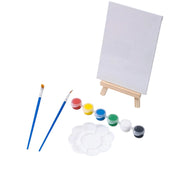 10 Sets Mini Easel DIY Art Kit with Canvas and Brushes