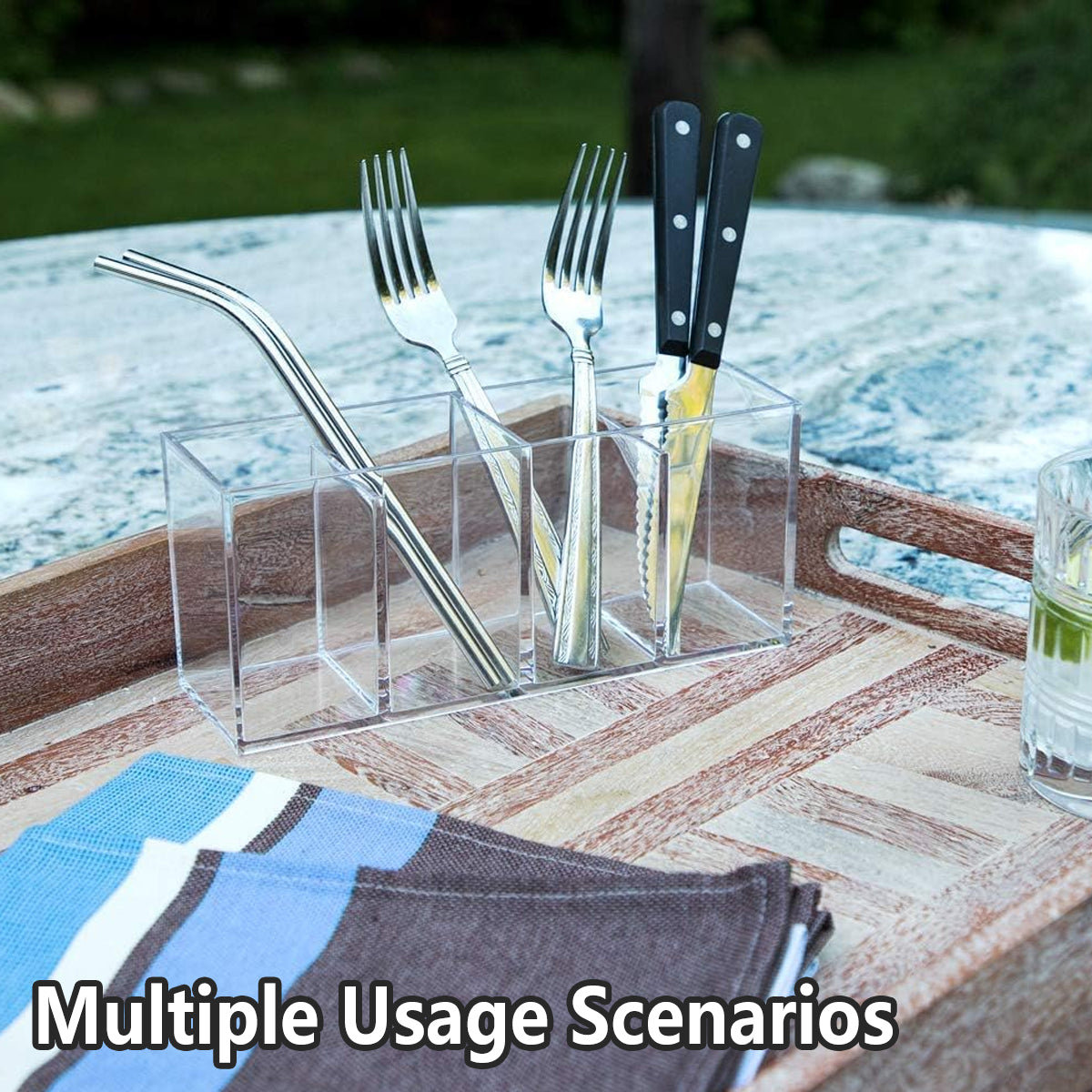 Transparent Acrylic Storage Box Four-Compartment Organiser