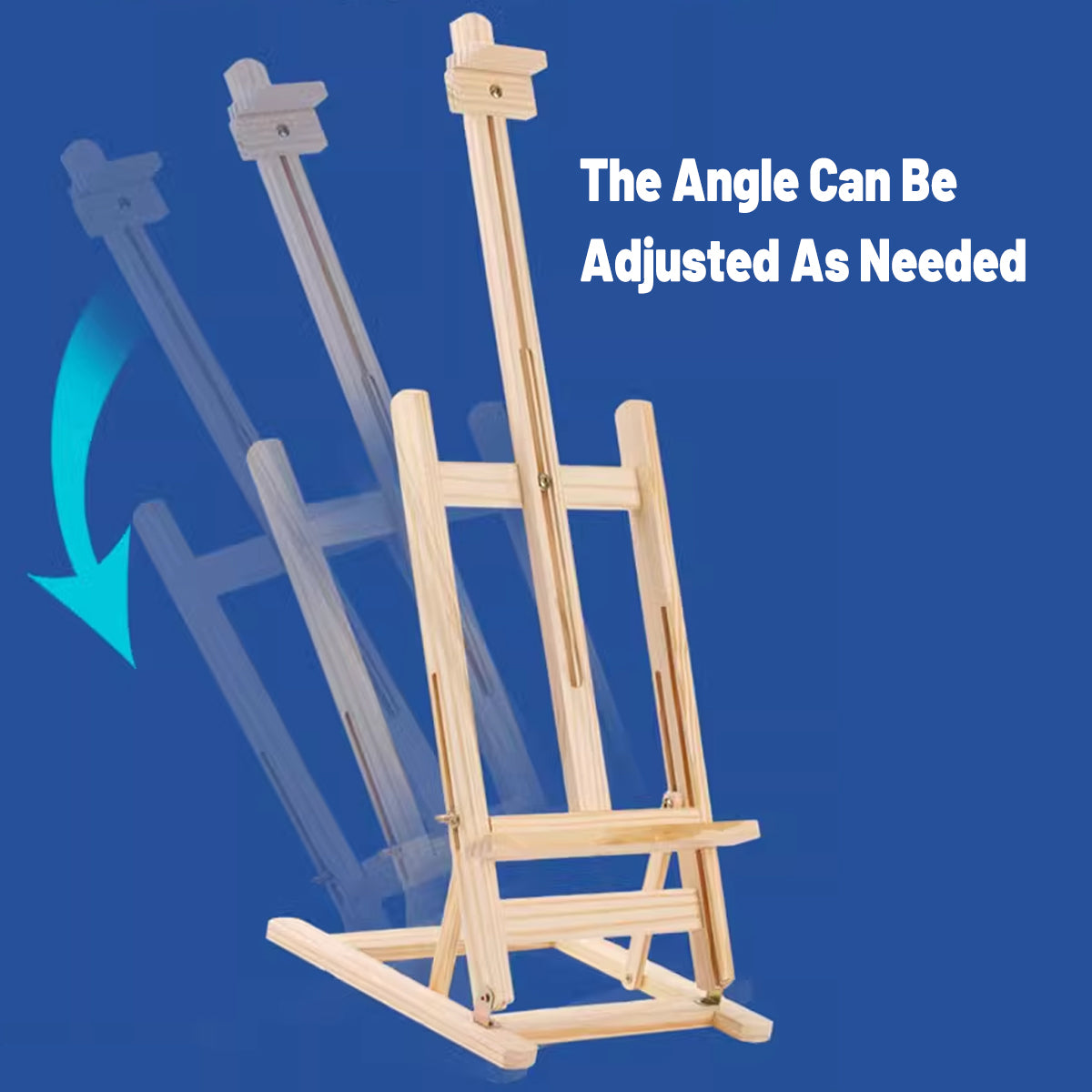 Wooden Tabletop Easel Stand Foldable Adjustable Natural Finish