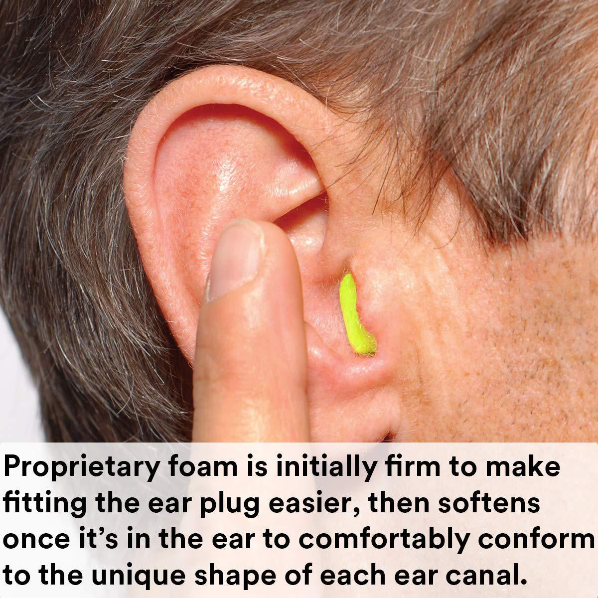 3M Foam Earplugs Yellow Moisture Resistant Soft Fit