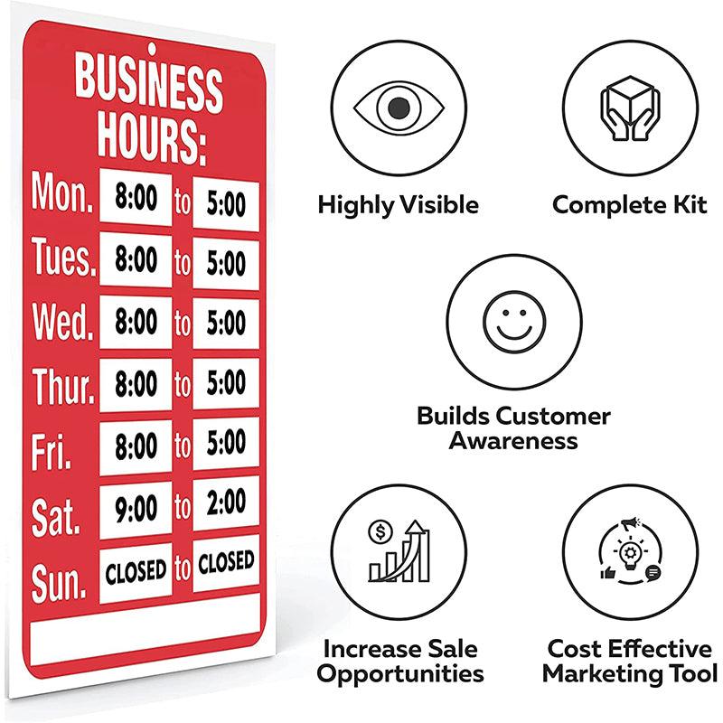 Business Hours Open Close Sign Board Door Hanging