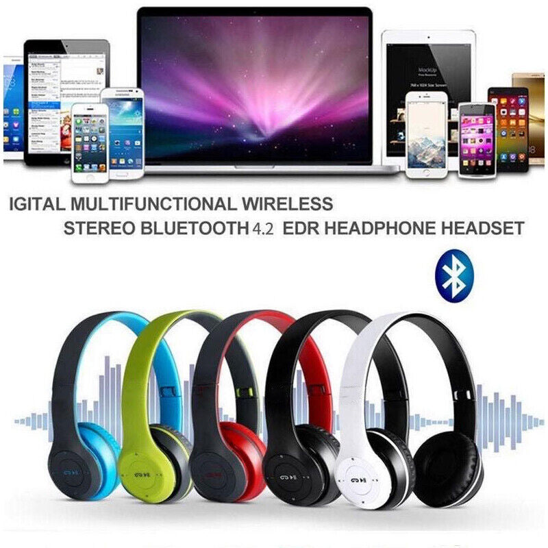 Wireless Bluetooth 5.3 Headphones with Mic Pads