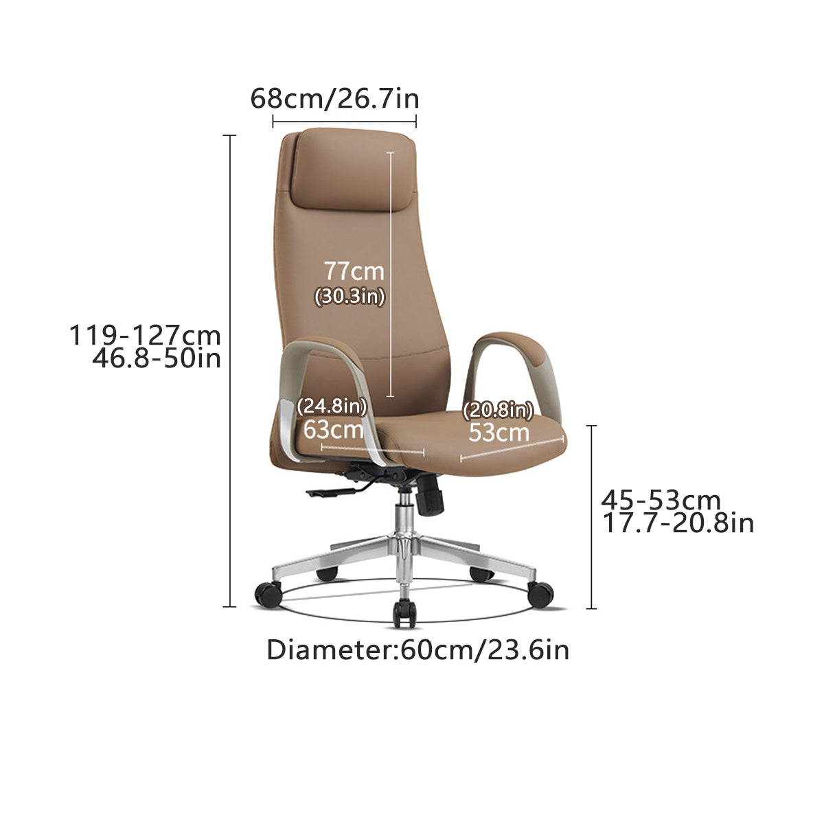 Ergonomic Office Chair Adjustable Height and Swivel